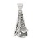 Sterling Silver Antiqued Oil Derrick Pendant Jewelry 28.1mm x 12.8mm